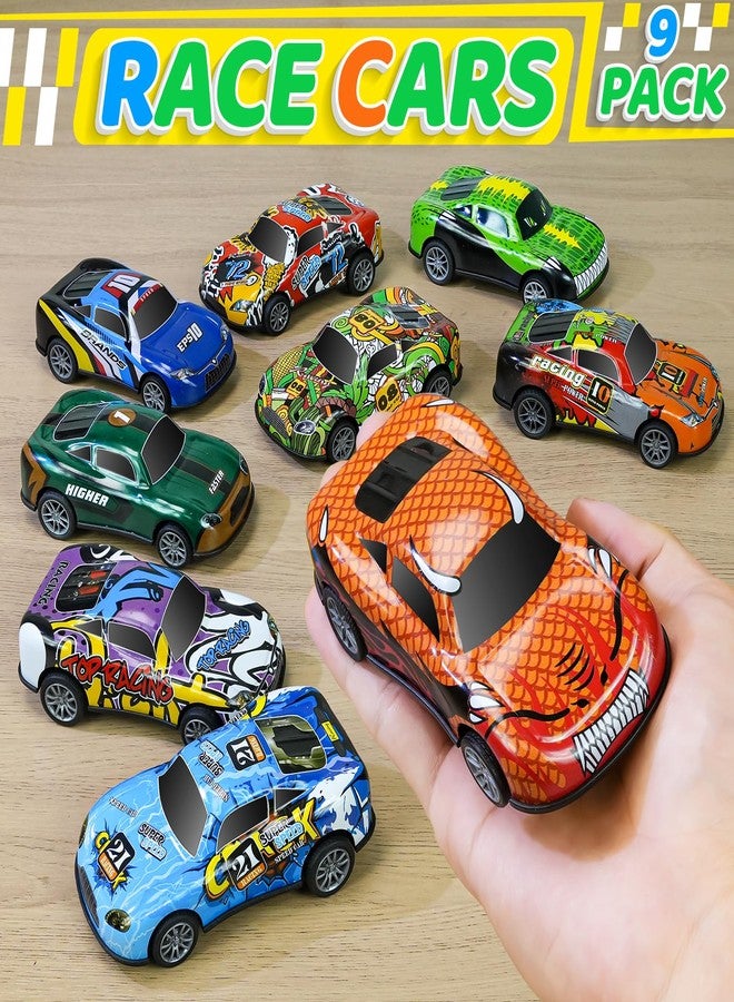 Beestech 4.2" Toy Cars Metal Race Cars Vehicles 9 Pack, Pull Back Cars Toys for Boys, Girls, Toddlers, Kids 2,3,4,5,6,7 Years Old, Party Favors, Teacher Reward Prizes, Boy Birthday Gifts - Image 2